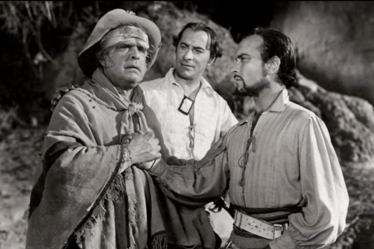 Sebastián Chiola , Ángel Magaña y Enrique Muiño en La guerra gaucha (1942)
