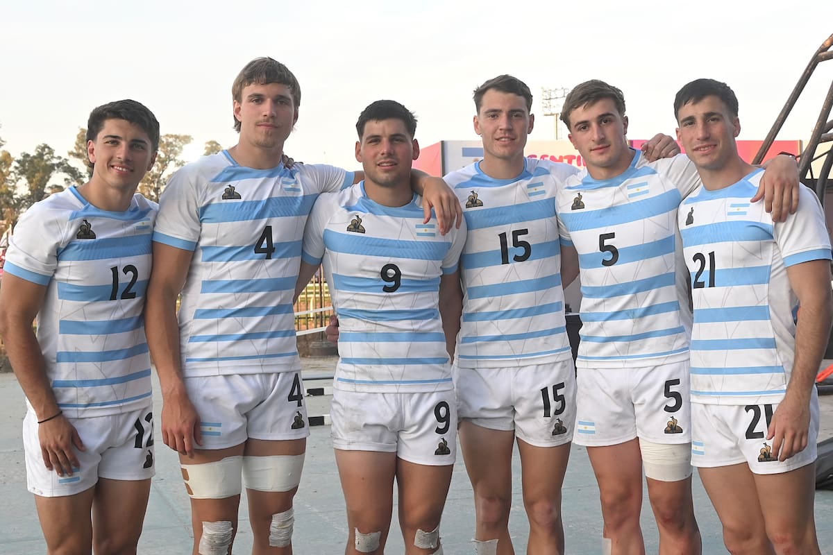 Sebastián Dubuc, Gregorio Pérez Pardo, Pedro de Haro, Juan Patricio Batac, Martiniano Arrieta y Mateo Fossati, la nueva camada de los Pumas 7s, que ya pasó el tiempo de adaptación.