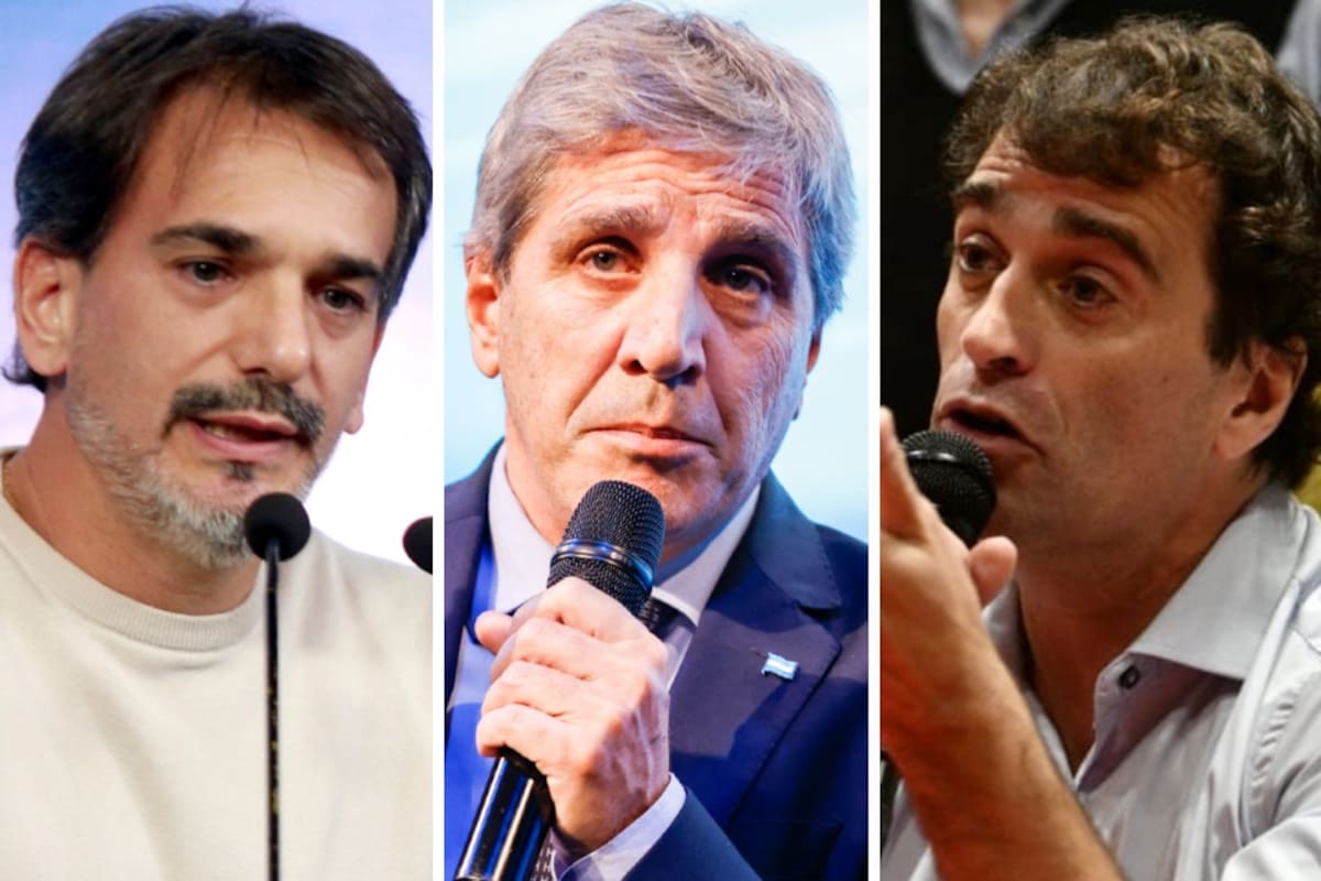 Sebastián Galmarini, Luis Caputo y Gabriel Solano