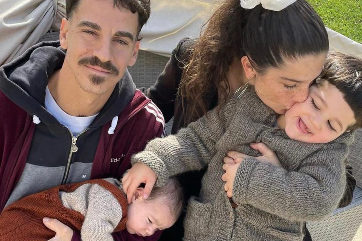 Sebastián Graviotto y Juana Repetto con Toribio y Belisario, el hijo que tienen juntos