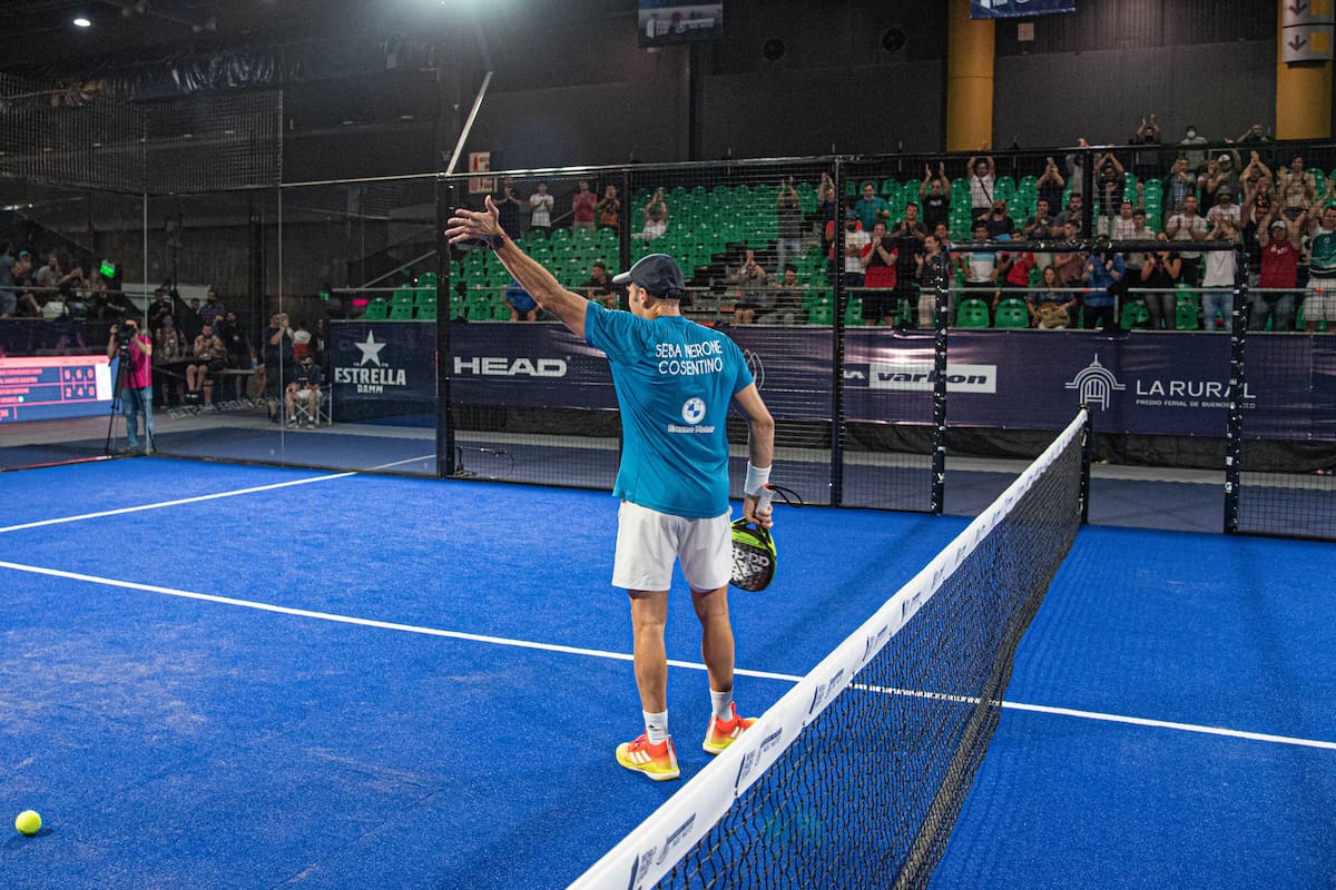 Sebastián Nerone se despidió del pádel profesional en el Buenos Aires Pádel Masters.