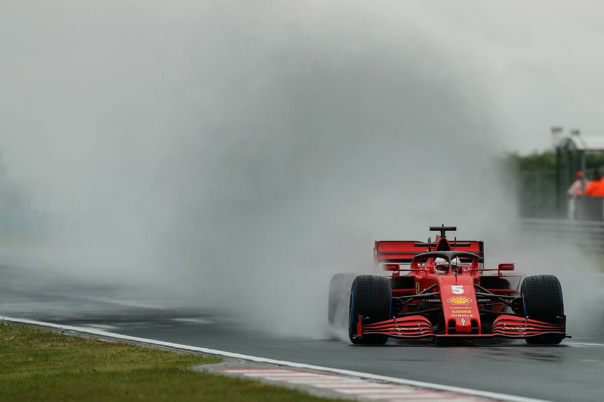 Sebastian Vettel, en las pruebas del Gran Premio de Hungría