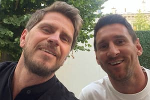 Sebastián Vignolo y Lionel Messi