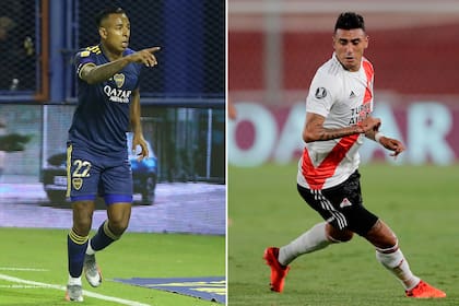 Sebastián Villa y Matías Suárez, protagonistas de un Boca vs. River que acapara gran parte de la atención del domingo, pero no toda.