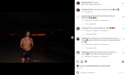 Sebastián Yatra compartió varias fotografías de sus vacaciones en su cuenta de Instagram