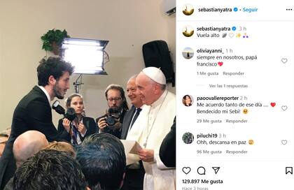 Sebastián Yatra se sumó a la despedida del papa Francisco