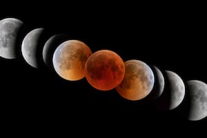 Secuencia del eclipse. Tres fases parciales umbrales antes de la totalidad
