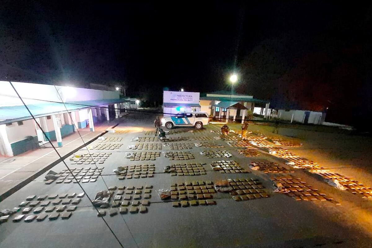 Secuestro de más de una tonelada de marihuana en Itá Baté, Corrientes