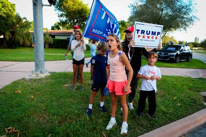 Seguidores de Donald Trump en Miami, Florida