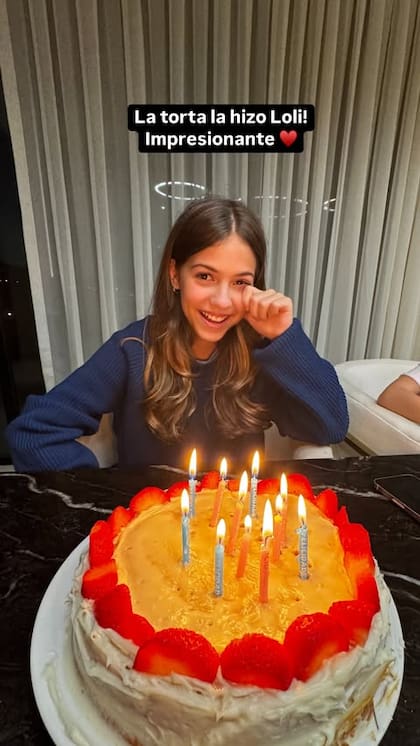 Según contó Eva, Lola cocinó su propia torta de cumpleaños
