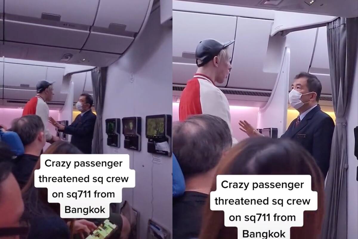 Según la aerolínea, el pasajero terminó escoltado por la policía del aeropuerto de Singapur