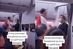 Según la aerolínea, el pasajero terminó escoltado por la policía del aeropuerto de Singapur