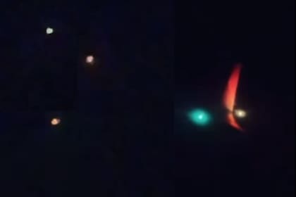 Según un video compartido en Facebook, el ovni cambiaba de forma y color y se movía a una velocidad sorpendente
