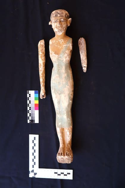 Segunda figura de madera que acompañaba los restos de Edy y que indicarían cómo era su imagen real