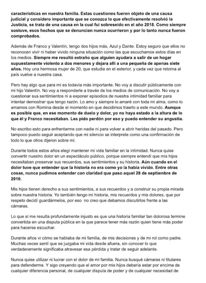 Segunda parte del descargo de Giordano