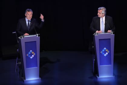 Macri y Fernández, en el último debate presidencial