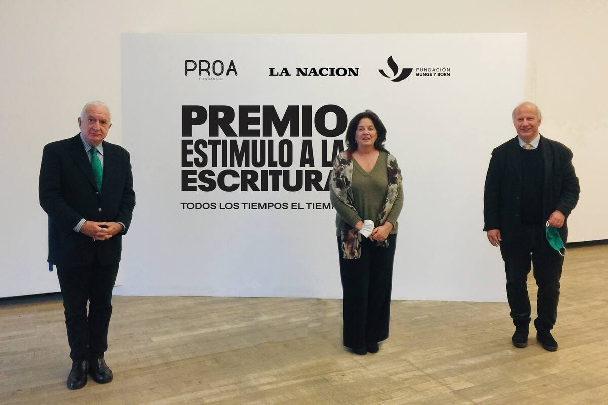 Seis proyectos en busca de sostén: se lanza el Premio Estímulo a la Escritura. Norberto Frigerio, Adriana Rosenberg y Gerardo della paolera.