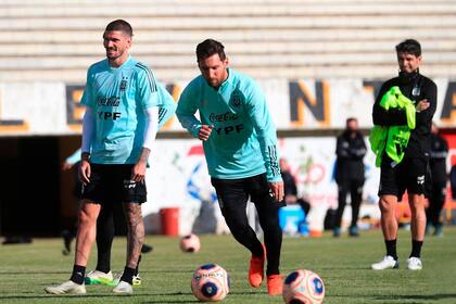 Lionel Messi, en el ensayo que se realizó en la altura paceña