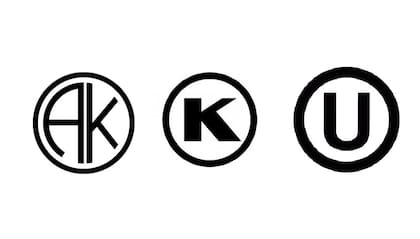 Sellos kosher. AK es la certificación argentina de Ajdut Kosher; las otras son internacionales