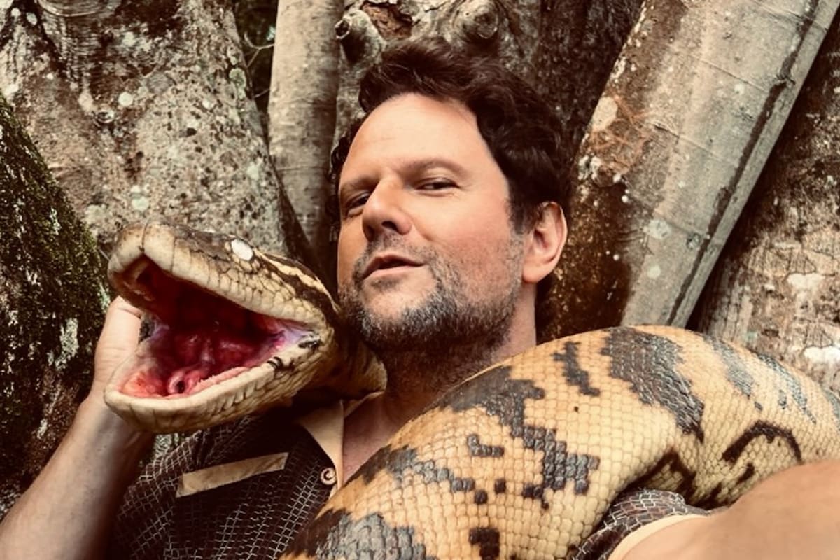 Selton Mello, en el set de Anaconda