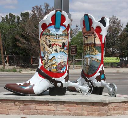 Sendero de las botas, en Pecos, Texas