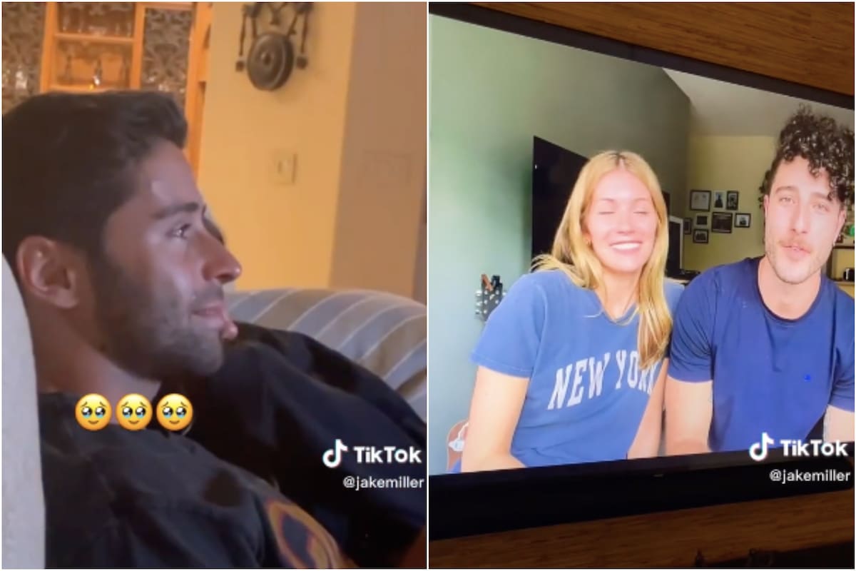 Sentó a su hermano a ver una película y lo sorprendió hasta emocionarlo