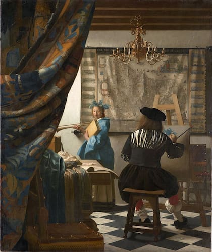 ¿Será él? Los expertos piensan que quizás hizo su autorretrato de espaldas en El arte de la pintura (Alegoría de la pintura)