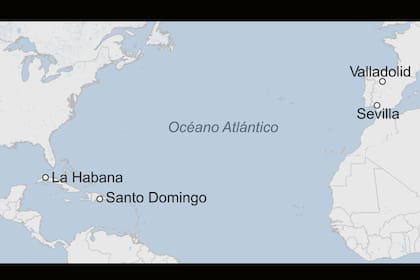 Dos ciudades del llamado por los europeos "Nuevo Mundo" y otras dos de España forman la travesía que recorrieron los restos de Colón tras su muerte