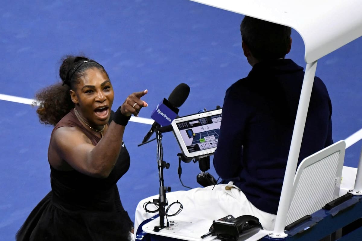 Serena increpa al umpire de la final del US Open
