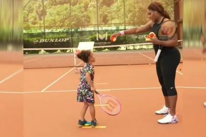 Serena Williams compartió una tierna foto con su hija Olympia de tres años
