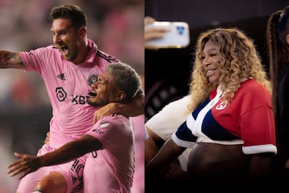 Serena Williams vivió una noche de muchas emociones al ver a Messi en la cancha