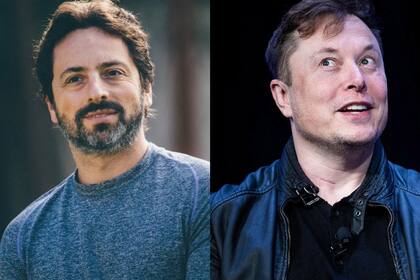 Sergey Brin, cofundador de Google, junto a Elon Musk, dueño de Tesla