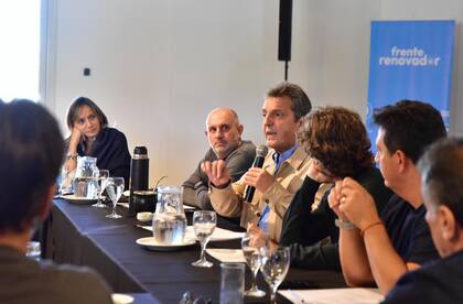 Sergio Massa, en una reunión del Frente Renovador el fin de semana pasado