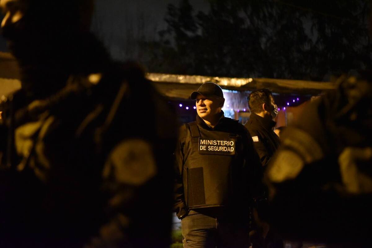 Sergio Berni, durante el operativo de la policía bonaerense en Rosario