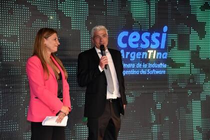 Sergio Candelo, presidente de la Cessi, y María Apólito