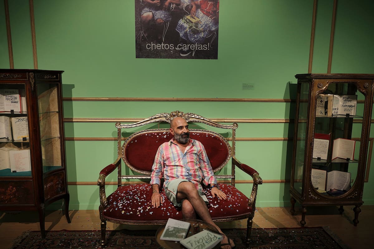 Sergio De Loof, en la inauguración de su muestra en el Museo de Arte Moderno de Buenos Aires