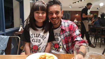 Sergio Guillermo Díaz y su hija Guillermina en Salta.