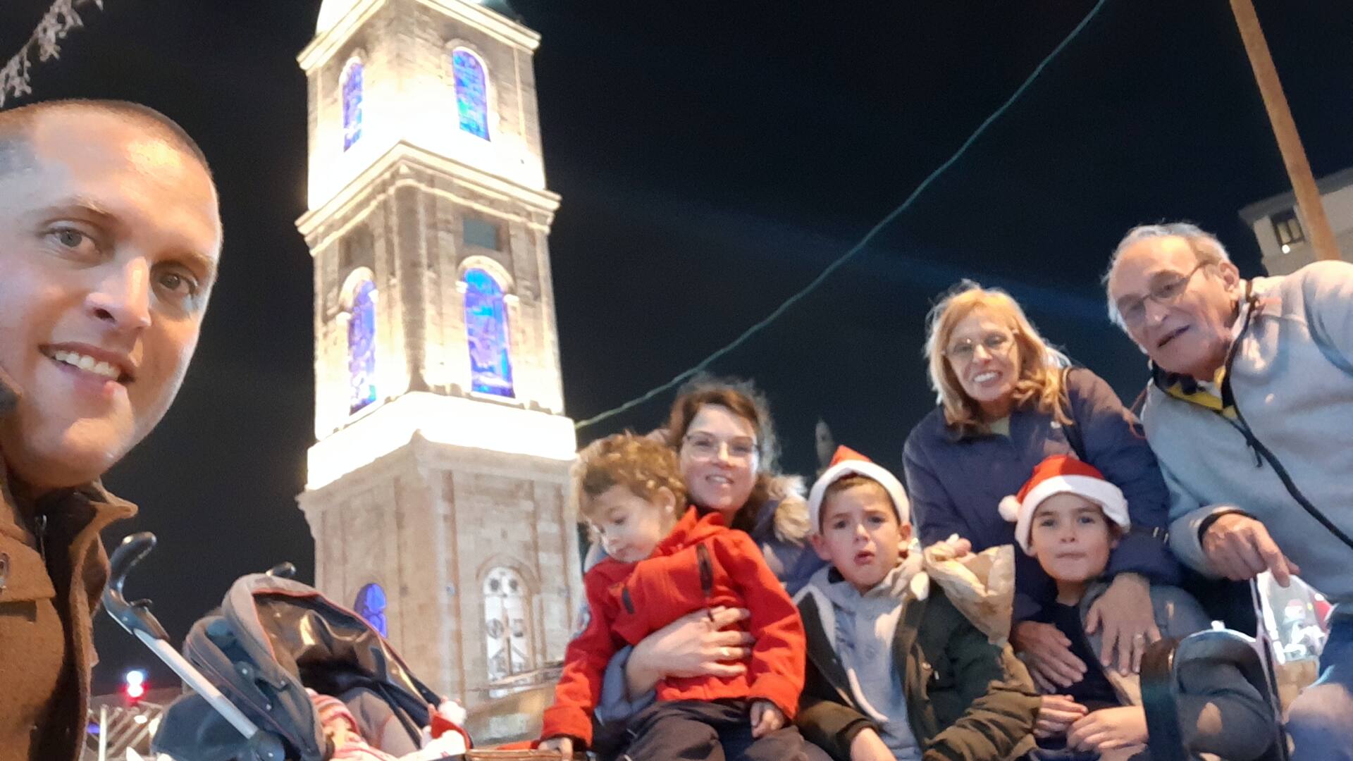 Sergio, junto a su familia
