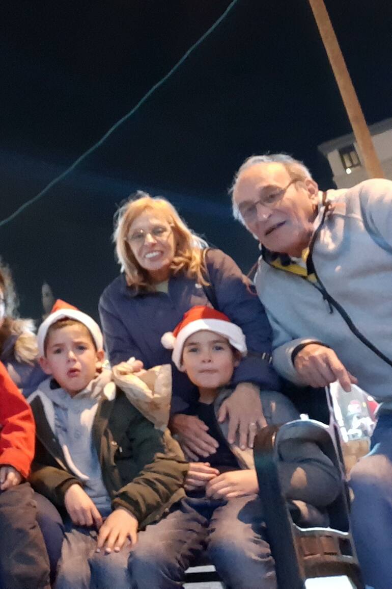Sergio, junto a su familia