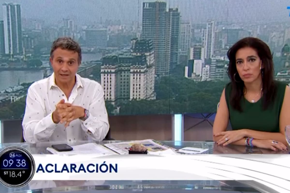Sergio Lapegüe y Roxy Vázquez cuando tuvieron que hacer la aclaración