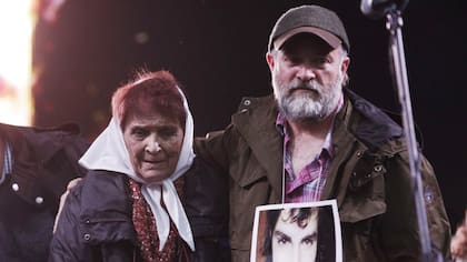 Sergio Maldonado, hermano de Santiago en Plaza de Mayo