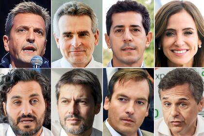 Sergio Massa, Agustín Rossi, Wado de Pedro, Victoria Tolosa Paz, Santiago Cafiero, Matías Lammens, Martín Soria y Diego Giuliano