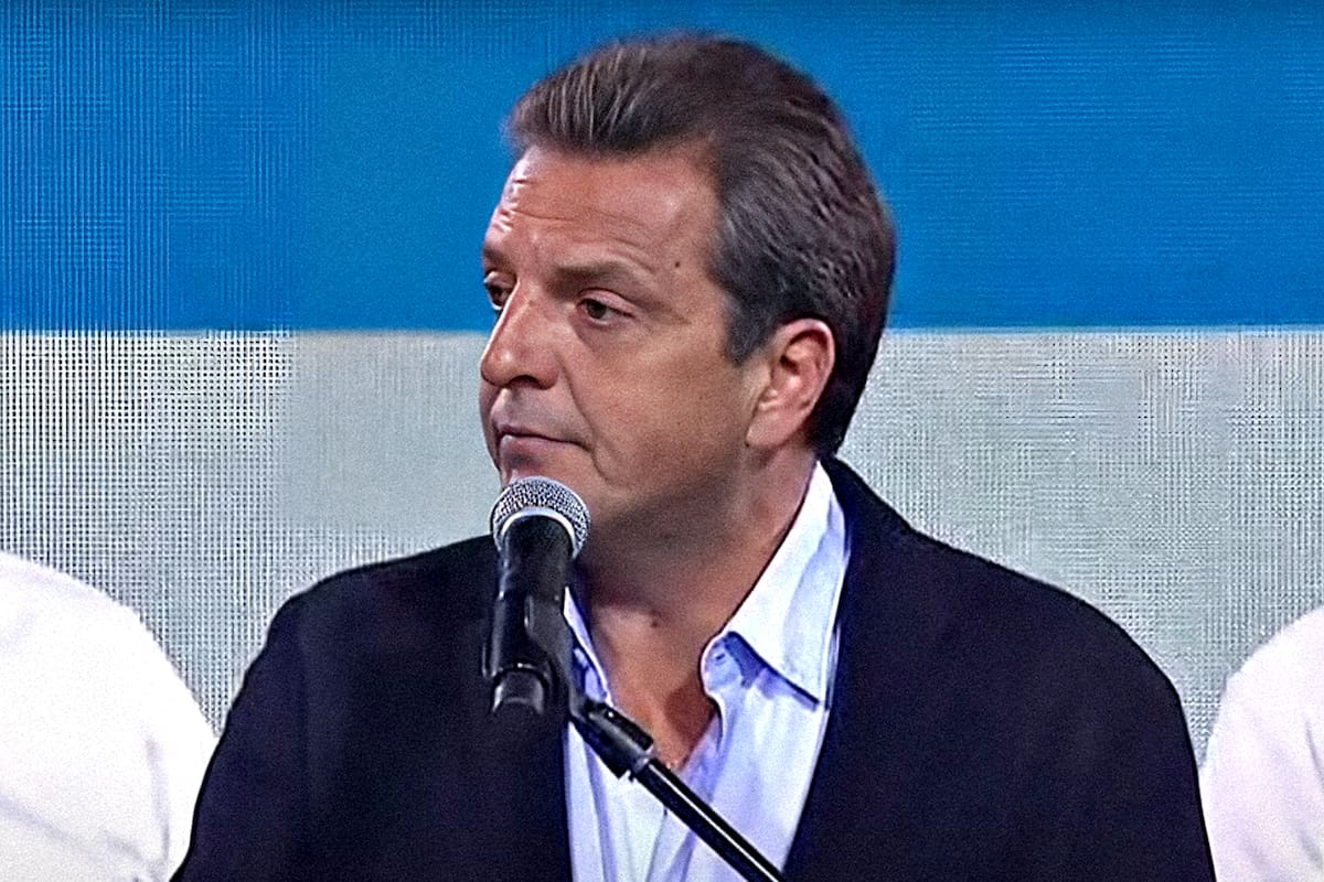 Sergio Massa al reconocer la derrota