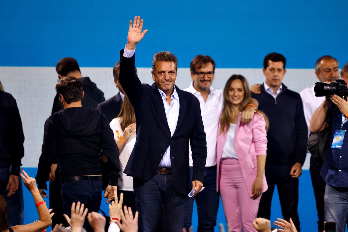 Sergio Massa, al reconocer la derrota electoral en el búnker de UP