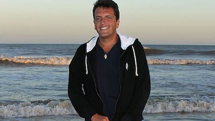 Sergio Massa hace unos años en Pinamar