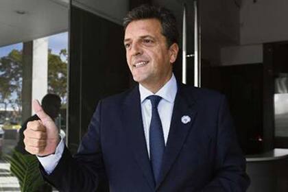 Sergio Massa, ayer, después de la reunión de Alternativa Federal