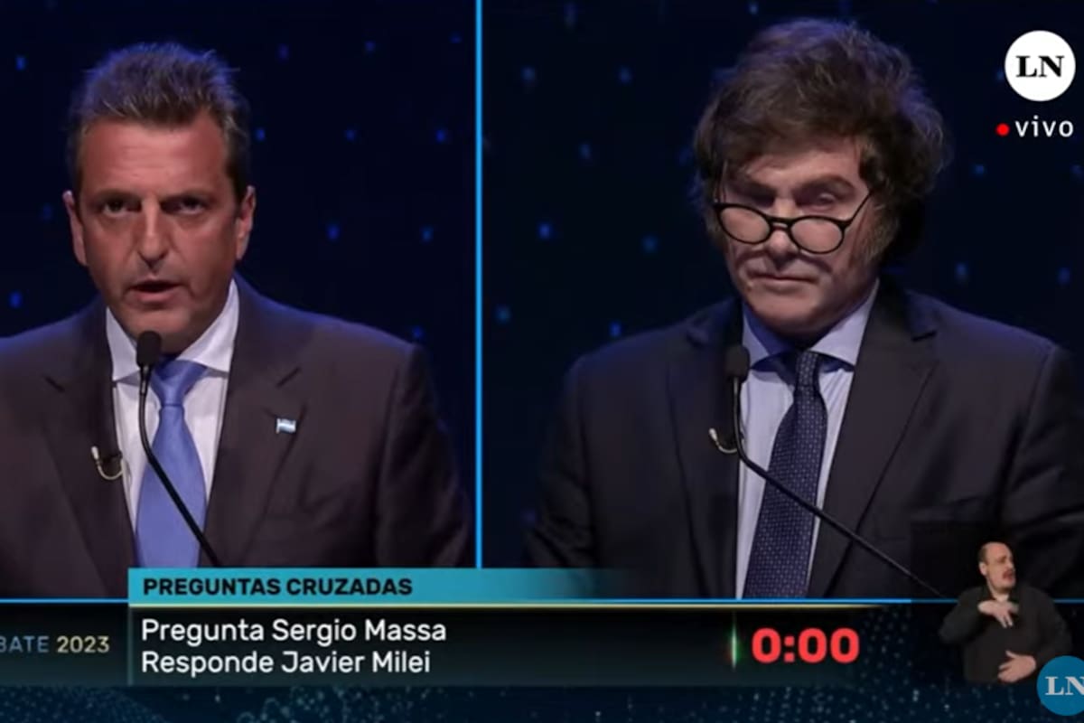 Sergio Massa cruzó a Javier Milei con el micrófono cerrado