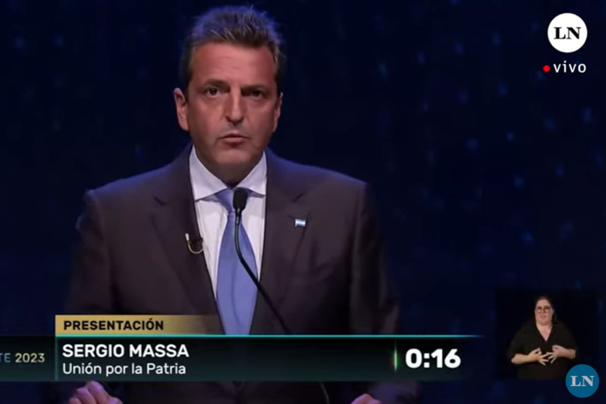 Sergio Massa dejó distintas frases destacadas en el debate presidencial 2023