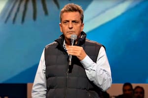 Sergio Massa durante el acto