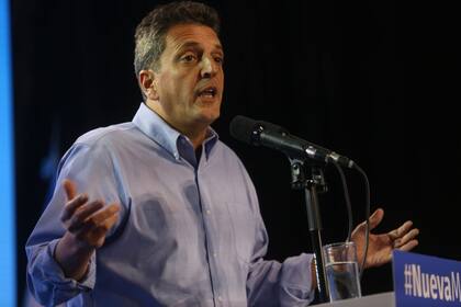 Sergio Massa durante la presentación